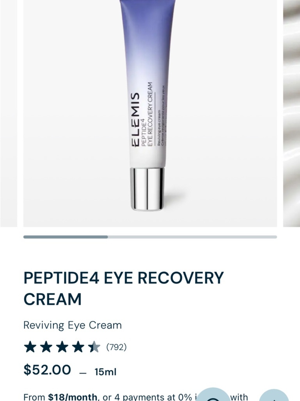 ELEMIS Peptide 4 15mL Eye Recovery Cream BNIB SOLD OUT - Picture 4 of 5